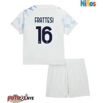 Camiseta Inter Milan Davide Frattesi #16 Visitante Equipación para niños 2025-26 manga corta (+ pantalones cortos)